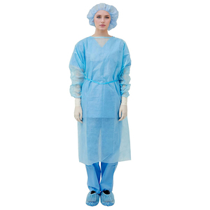 Non-Woven Disposable Surgical Gown Medical Isolation Coverall Gown for Hospital